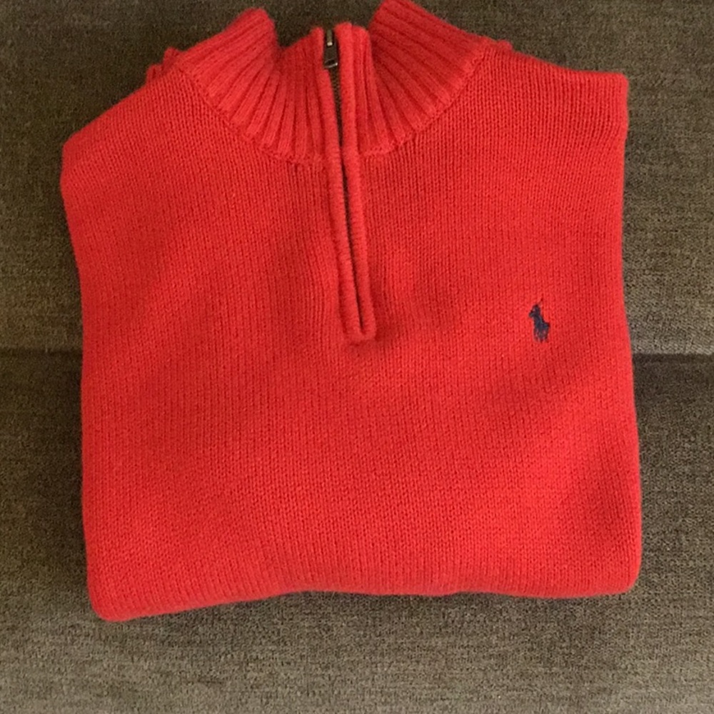 Zip up cotton sweater